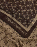 Stole in viscose and modal with a geometric pattern