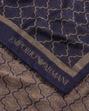 Stole in viscose and modal with a geometric pattern