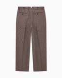 Tailored houndstooth tweed trousers in a wool blend