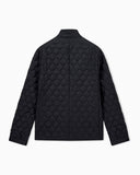 Blouson jacket in quilted virgin wool with stand up collar
