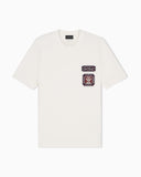 Heavy jersey T-shirt with embroidered logo patch