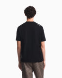 Heavy jersey T-shirt with embroidered logo patch