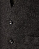 Lined waistcoat in compact wool blend flannel