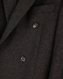 Tailored double-breasted blazer in compact wool flannel