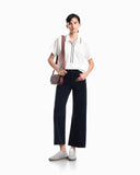 J33 Mid-rise, cropped wide-leg jeans in garment-dyed stretch drill