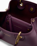 Shopping bag with pebbled finish and detachable strap