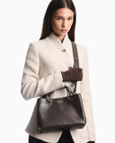 Shopping bag in soft leather