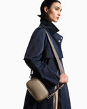 Deer-print camera case with shoulder strap