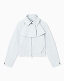 Brushed nylon blouson