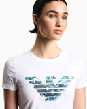 ASV stretch-jersey slim-fit T-shirt with oversized eagle pattern
