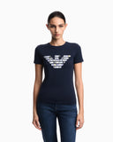 ASV stretch-jersey slim-fit T-shirt with oversized eagle pattern
