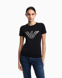ASV stretch-jersey slim-fit T-shirt with oversized eagle pattern