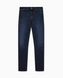 J18 worn-look, stretch-denim skinny jeans