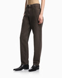 Five-pocket jeans in garment-dyed organic cotton
