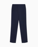 Straight-cut trousers in virgin wool with a side zipper