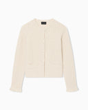 Checked jacket with fringes