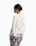 Jacket in macramé-effect Cornely embroidered fabric