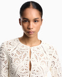 Jacket in macramé-effect Cornely embroidered fabric