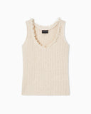Checked-effect knit top