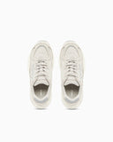 Sneakers with mesh and leather upper and chunky rubber sole