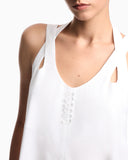 Micro leopard jacquard top