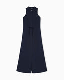 Long dress with poplin drawstring