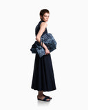 Long dress with poplin drawstring