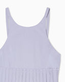 Long dress in poplin with smocked motif