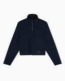 Crêpe-jersey, zip-up sweatshirt