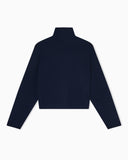 Crêpe-jersey, zip-up sweatshirt