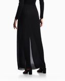 Wide trousers in techno georgette