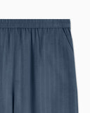 Pinstriped flowing fabric trousers
