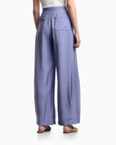 Wide trousers in techno rayon