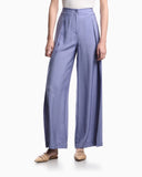 Wide trousers in techno rayon