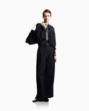 Wide trousers in techno rayon