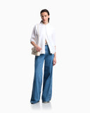 Pure linen shirt with guru collar