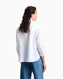 Pure linen shirt with guru collar