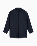 Pure linen shirt with guru collar