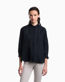 Pure linen shirt with guru collar