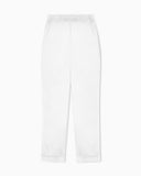 Pure linen trousers with elasticated waist