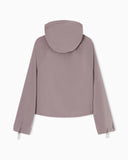 Full-zip nylon blouson with hood