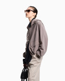 Full-zip nylon blouson with hood