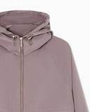 Full-zip nylon blouson with hood