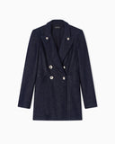 Double-breasted blazer in 11 oz denim