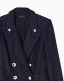 Double-breasted blazer in 11 oz denim