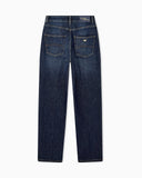Five-pocket rigid denim jeans with a vintage look