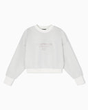 Lurex jersey sweatshirt with shiny logo