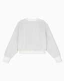 Lurex jersey sweatshirt with shiny logo