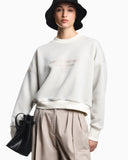 Lurex jersey sweatshirt with shiny logo