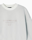 Lurex jersey sweatshirt with shiny logo